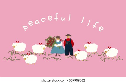 Vector illustration of heartwarming