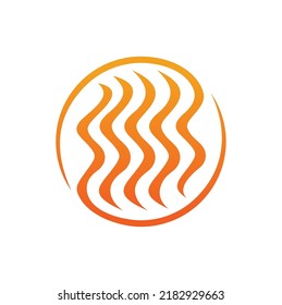 A vector illustration of Heat Wave Symbol Logo Icon in white background 