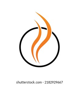 A vector illustration of Heat Wave Symbol Logo Icon in white background 