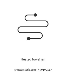 Vector illustration heated towel rail