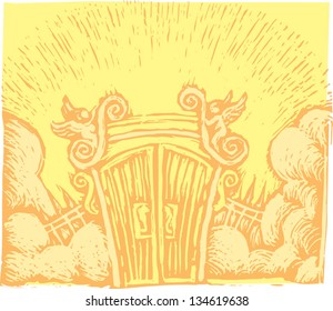 Vector illustration Heaven's Gates