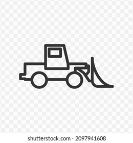 Vector illustration of heavy equipment icon in dark color and transparent background(png).