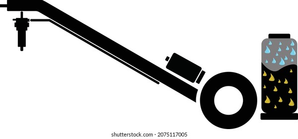 A Vector Illustration Of Heavy Equipment Jack Hydraulics For The Mining Sector