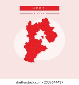 Vector illustration vector of Hebei map China