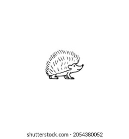 Vector illustration. Hedgehog isolated on white background.