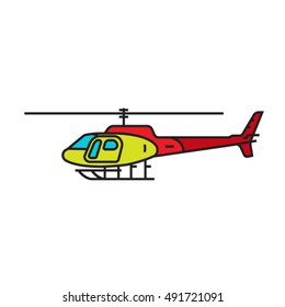 Vector illustration of a helicopter