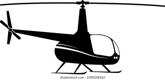 vector illustration of a helicopter on a transparent background
