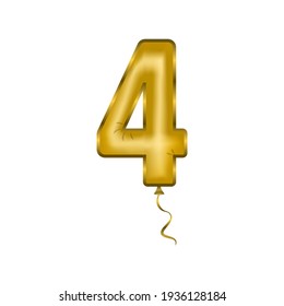 Vector illustration of helium balloon numbers for the holiday.
