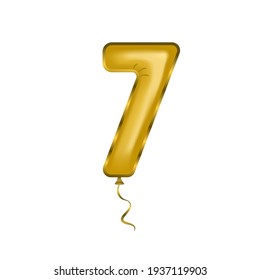 Vector illustration of helium balloon numbers for the holiday.