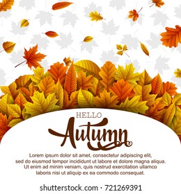 Vector illustration of Hello autumn banner template