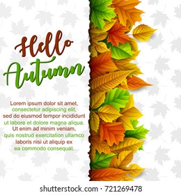 Vector illustration of Hello autumn banner template