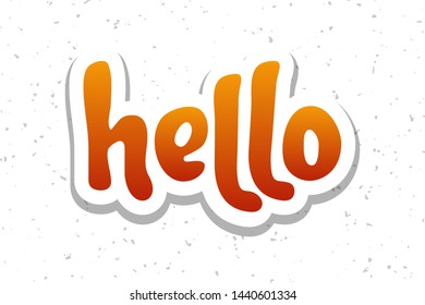 Vector illustration for Hello sign, quote phrase. Hello typography quotes for poster, card, banner, template, social media sticker, t-shirt. Vector EPS 10.