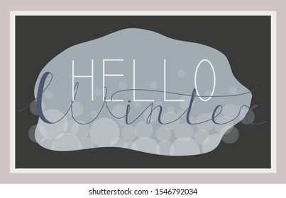 Vector illustration. Hello winter banner