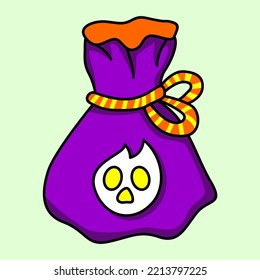 Vector illustration of helloween characters and knick-knacks