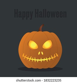 
Vector illustration of a helloween pumpkin - Happy Helloween