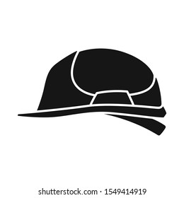 Vector illustration of helmet hat sign. Graphic of hardhat helmet stock vector illustration.
