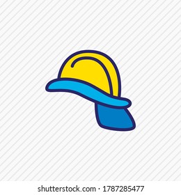 Vector illustration of helmet icon colored line. Beautiful necessity element also can be used as hardhat icon element.