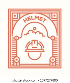 VECTOR ILLUSTRATION OF HELMET ICON CONCEPT