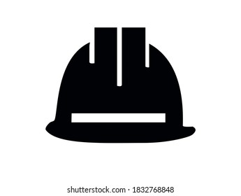 vector or illustration of helmet ,safety 
equipment isolated on white background.vector icon of safety helmet.Flat icon of engineer hat.