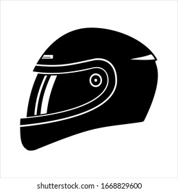 
vector illustration of a helmet that is commonly used by motorcycle users and racers to protect the head from collisions. suitable for racing campaigns