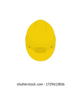 Vector Illustration of Helmet Worker. yellow helmet worker design. good template design for worker day, labor day, etc.