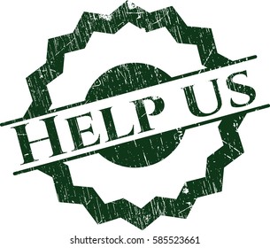 
Vector illustration of  Help us with rubber seal texture icon in Green
