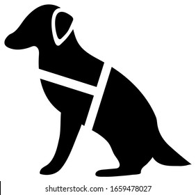 Vector illustration of helper dog icon