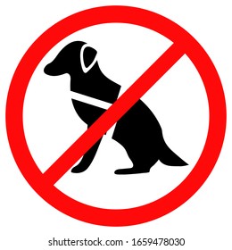 Ilustración vectorial del perro auxiliar (prohibido)