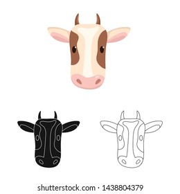 Vector illustration of hen and face icon. Set of hen and funny stock symbol for web.