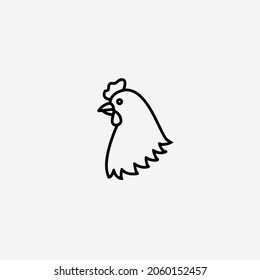 Vector illustration of hen icon