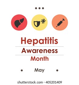 vector illustration / Hepatitis Awareness Month