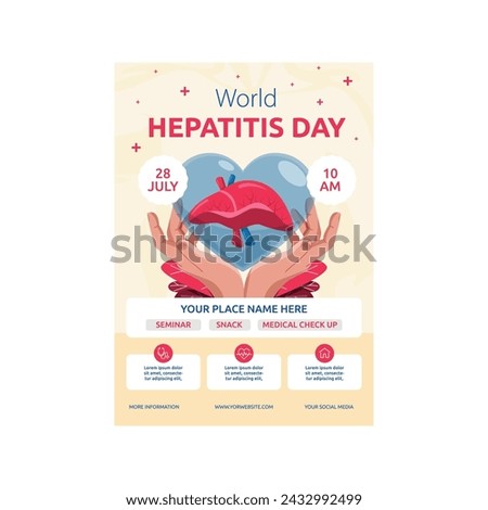Vector Illustration of Hepatitis Day Flyer