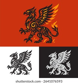 Vector Illustration Of Heraldic Griffin Griffin isolated