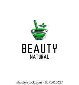 vector illustration of herbal logo, leaves and flowers vector