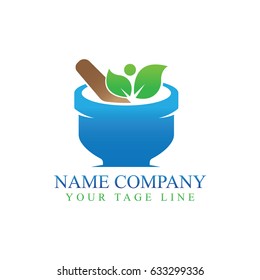 Vector Illustration : Herbal Pharma Logo Template