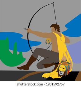 Vector Illustration of hercules greek mythology 