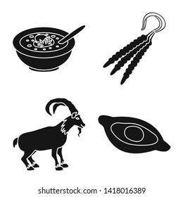 Vector illustration of heritage and originality logo. Collection of heritage and traditions stock vector illustration.