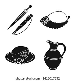 Vector illustration of heritage and originality logo. Collection of heritage and traditions vector icon for stock.