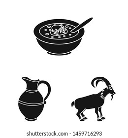Vector illustration of heritage and originality symbol. Set of heritage and traditions stock symbol for web.
