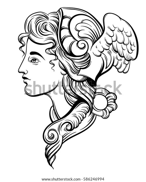 Vector Illustration Hermes Hand Drawn Artwork Stock Vector (Royalty ...