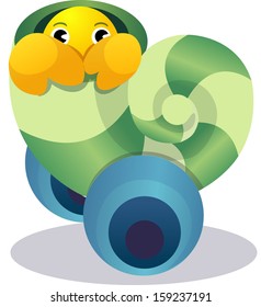 Vector illustration of a hermit crab