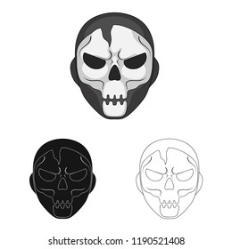 Vector illustration of hero and mask logo. Collection of hero and superhero stock vector illustration.