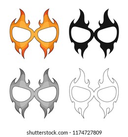 Vector illustration of hero and mask sign. Set of hero and superhero stock vector illustration.