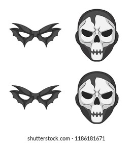 Vector illustration of hero and mask sign. Collection of hero and superhero stock symbol for web.