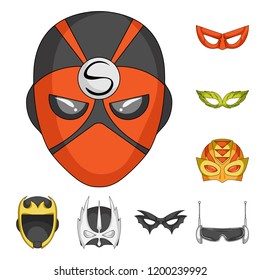 Vector illustration of hero and mask sign. Collection of hero and superhero stock symbol for web.