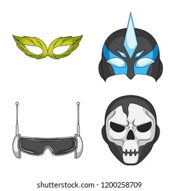 Vector illustration of hero and mask sign. Set of hero and superhero stock symbol for web.