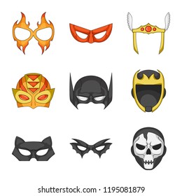 Vector illustration of hero and mask symbol. Collection of hero and superhero stock symbol for web.
