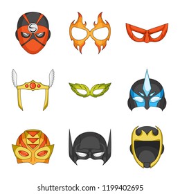 Vector illustration of hero and mask symbol. Collection of hero and superhero stock vector illustration.