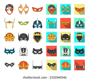 Vector illustration of hero and mask symbol. Set of hero and superhero vector icon for stock.