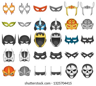 Vector illustration of hero and mask symbol. Set of hero and superhero vector icon for stock.